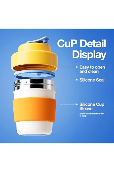 CHAKO LAB Travel Mug 14Oz Stainless Steel Coffee Mug Double vacuum wall, Stay hot and cold, BPA free