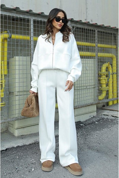 My Blog White Tracksuit Set - 8001