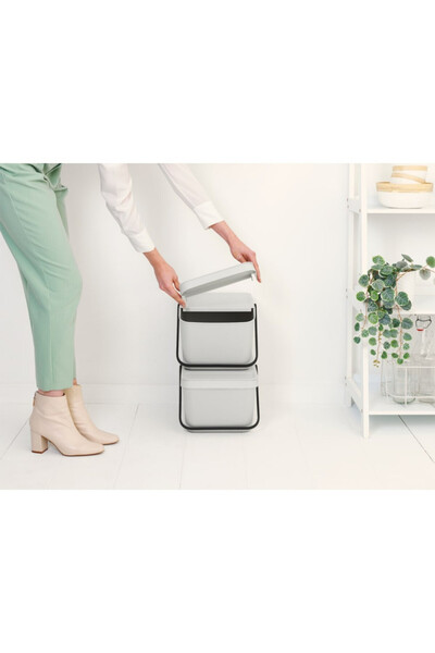 Brabantia Sort&Go 1006312 waste separation bin, 20 l, Stackable, Grey