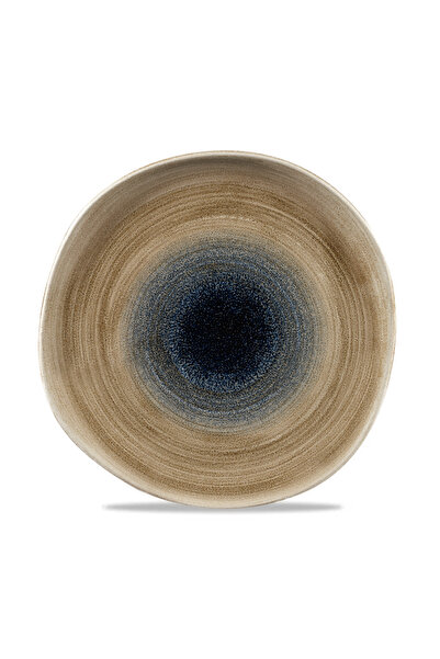 CHURCHILL طبق كوبيه أزرق مائي من ستون كاست - 26.4 سم