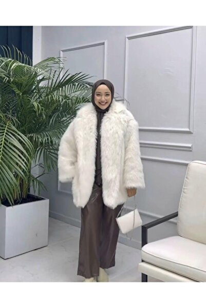 Hb Harma Time Butik Γυναικείο παλτό με βελούδινη επένδυση