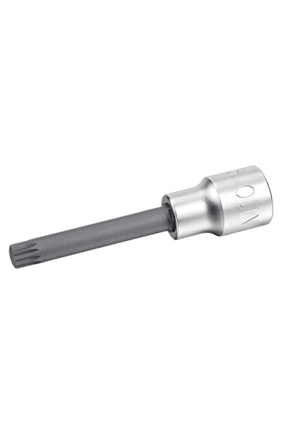 TOPTUL BCJD1612 socket bit, bi-hexagonal profile M12, 1/2 inch drive, length 100 mm, chrome vanadium