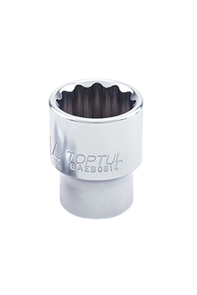 TOPTUL BAEB0808 TOPTUL socket wrench, 1/4 inch square drive, bi-hexagonal profile, spanner size 8 mm
