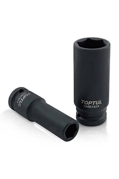 TOPTUL KABE1621 impact socket wrench, 1/2 inch square drive, hexagonal profile, wrench opening