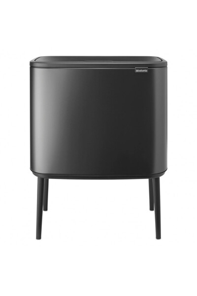 Brabantia Bo Touch 1008855 waste bin, 11+23 l, Smooth and silent opening, Large opening, Dark grey