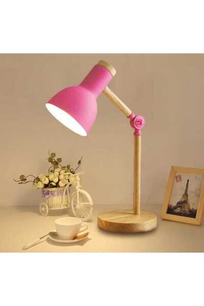 SimaAvize Nordic Wood Masa Lamba - fuşya