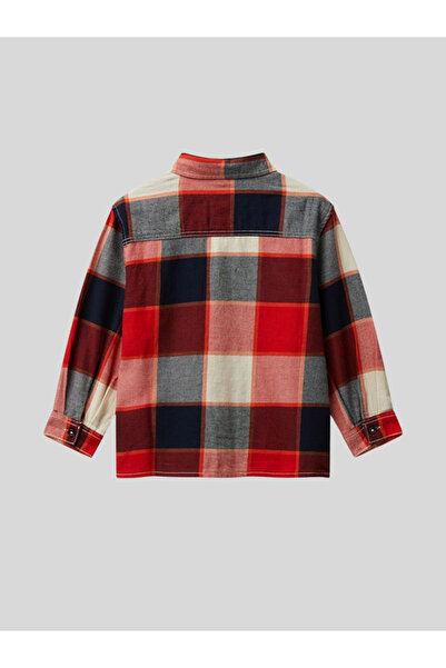 Benetton Boy's Plaid Shirt 1-6 Years Old Red