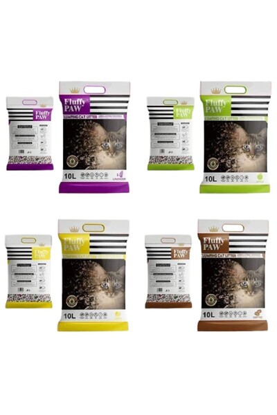 Fluffy Paws رمل قطط فلافي باو بنتونيت - بدون رائحة - 25 لترًا