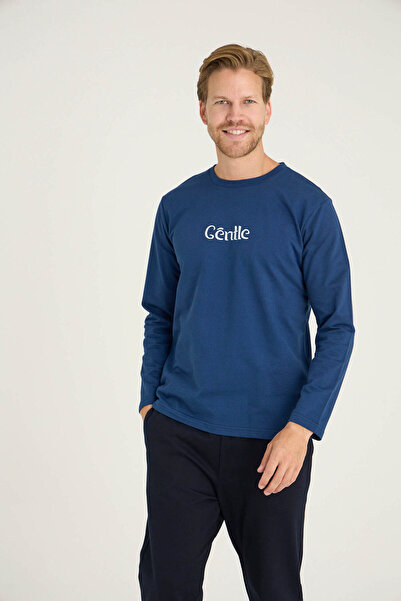 KLY Men's O-Collar Pajama Set Comfortable Sleep Stylish Design