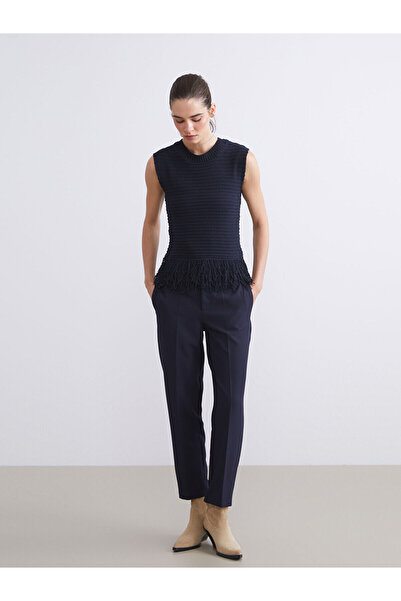 LC Waikiki Navy Blue Standard Fit Women's Trousers