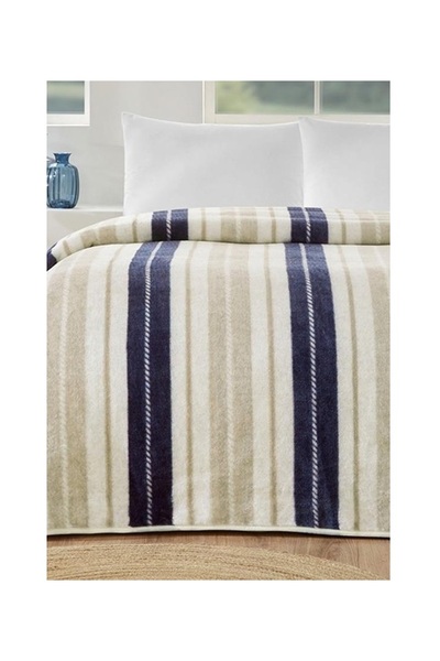 Özdilek Prime Single Blanket (155X215)-Marine Line Beige