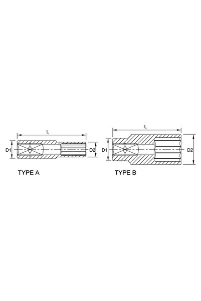 TOPTUL BAEF0806 long tubular wrench, 1/4 inch drive, bi-hexagonal profile, wrench opening 6 mm,