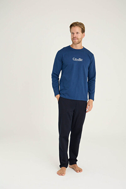 KLY Men's O-Collar Pajama Set Comfortable Sleep Stylish Design