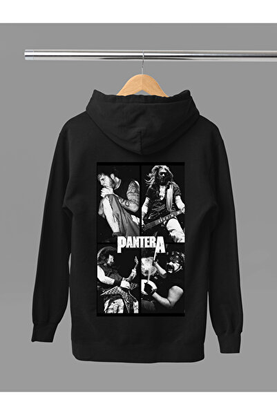 MAGORS سترة روك قطنية مطبوعة بأكمام طويلة وقلنسوة من PANTERA بثلاث خيوط