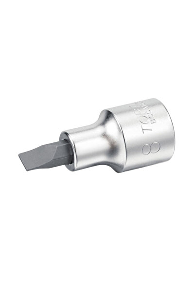 TOPTUL Straight profile bit BCCA1610, 1.6x10 mm socket, 1/2 inch drive, length 55 mm, chrome