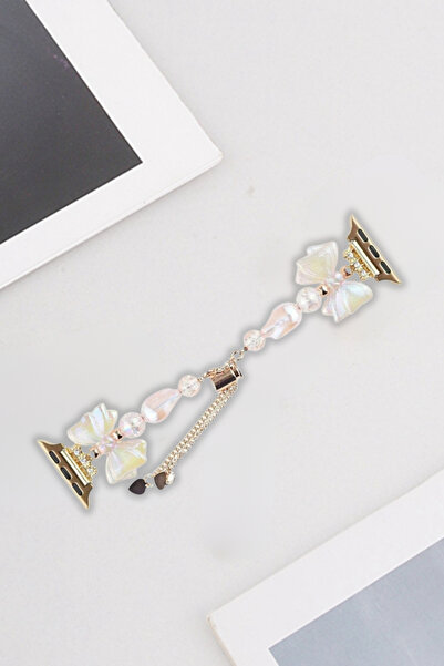 Fibaks Apple Watch 49/46/45/44/42 mm 11/10/9/8/7/6/5/4/3/Se/Ultra/Hk/Pro/Max Strap Bead Heart Bow