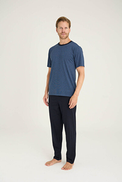 KLY Men's O-Collar Pajama Set Comfortable Sleep Modern Design