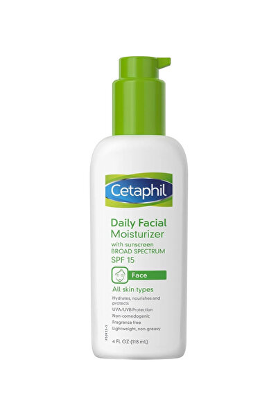 Cetaphil Günlük ( SPF 15, UVA ve UVB Işınlarından Korur) Yüz Nemlendiricisi 118ml