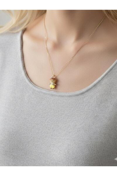 bettin tasarım قلادة نسائية من الفولاذ باللون الذهبي مع شكل لابوبو