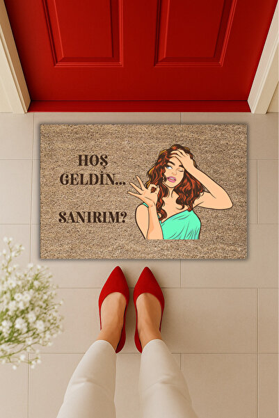 Dormot Yüksek Kaliteli Modern Dijital Baskı-Pop Art Woman Hoş Geldin Yazılı P...
