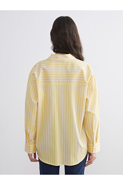 LC Waikiki Özmarka Yeni Sezon Çizgili Oversize Kadın Gömlek