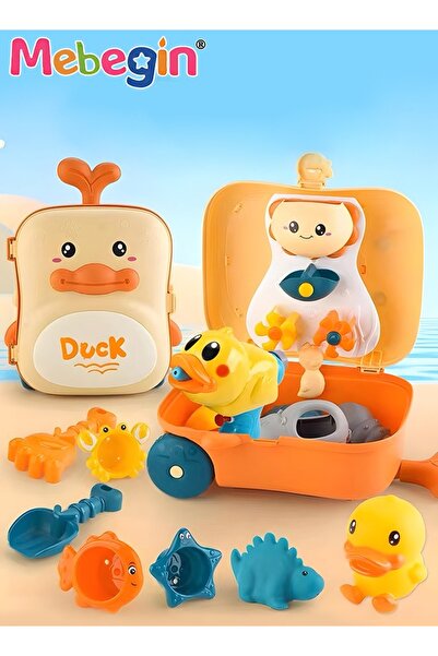 MEBEGIN 7 Pieces Beach Toys Set with Trolley Case and Sea Animal Molds, Creat...