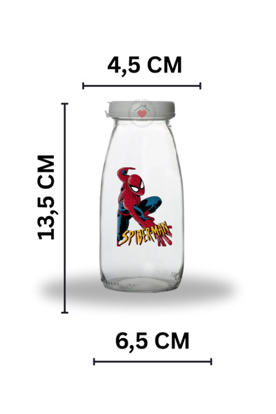 Milea 6 adet Sızdırmaz Beyaz Kapak Cam Süt Meşrubat Parti Şişesi Suluk 250ML