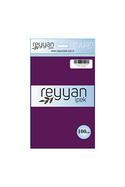 REYYAN İpek Düz Renk Yazma 100cm 028 K. Mor Tekli Poşet Yazma