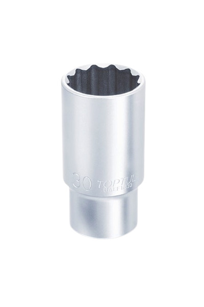 TOPTUL Long socket wrench BAEF1213, 3/8 inch drive, bi-hexagonal profile, wrench width 13 mm