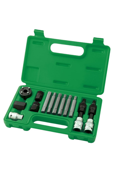 TOPTUL Alternator pulley removal kit 13 JGAI1301, 1/2 inch square drive, storage box