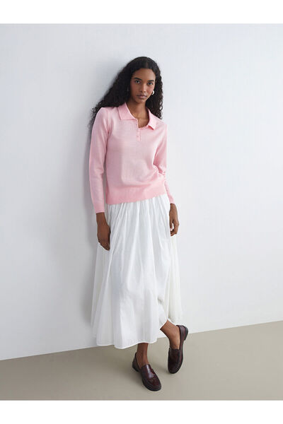 LC Waikiki Peak Yeni Sezon Polo Yaka Kadın Triko Kazak