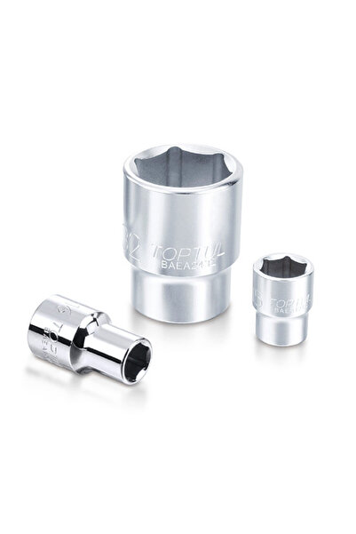 TOPTUL BAEA1623 TOPTUL socket wrench, 1/2 inch square drive, hexagonal profile, wrench width 23 mm,