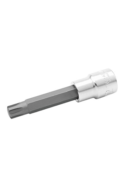 TOPTUL Torx profile bit, tubular socket BCRA1609, 1/2 inch square drive, M9 key size, lun