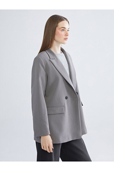 LC Waikiki Gray Women's Blazer Jacket