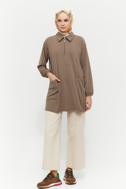 Setrms Fermuarlı Örme Tunik