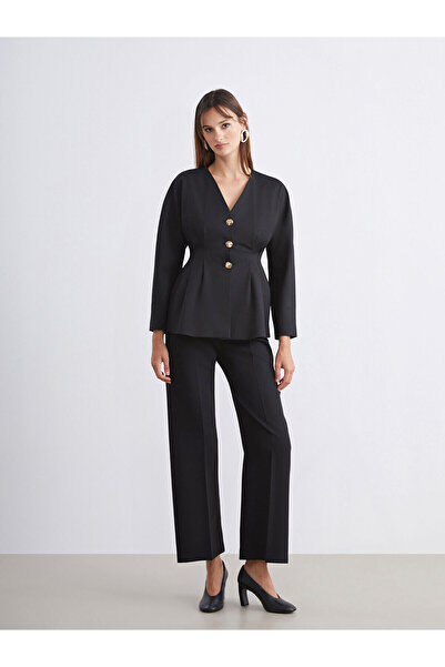 LC Waikiki V Yaka Peplum Kadın Ceket