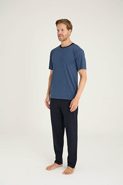 KLY Men's O-Collar Pajama Set Comfortable Sleep Modern Design