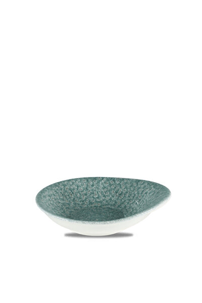 CHURCHILL طبق دائري من السيراميك من ستوديو برينتس، لونه أزرق توباز، مقاس 16.8...