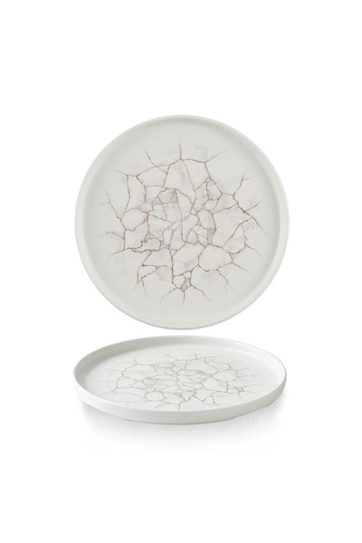 CHURCHILL Studio Prints Kintsugi Agate Grey Walled Plate – 26 cm (10.25")