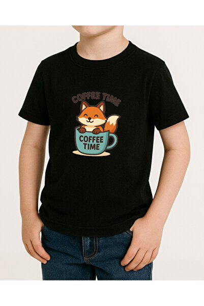 TREND YANKI تي شيرت للأطفال من الجنسين (قهوة تيلكي)