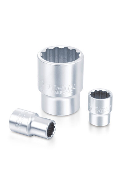 TOPTUL BAEB1215 TOPTUL socket wrench, 3/8 inch square drive, bi-hexagonal profile, spanner size 15 m
