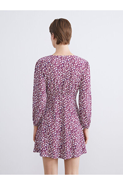 LC Waikiki Rochie mini florală LCW cu decolteu în V (W5)