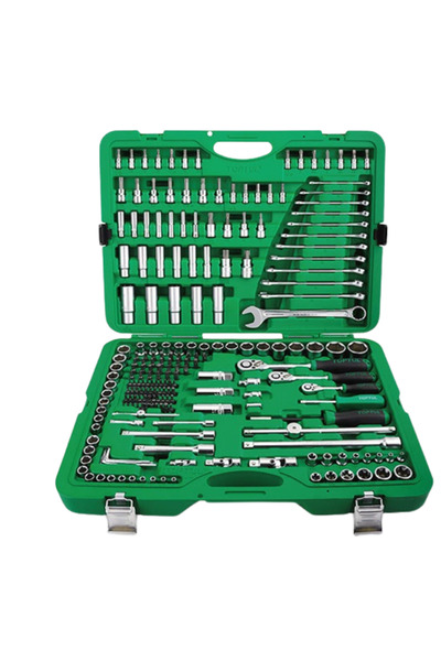 TOPTUL GCAI216R kit, professional combination and socket wrenches, ratchet, tool extensions, drive