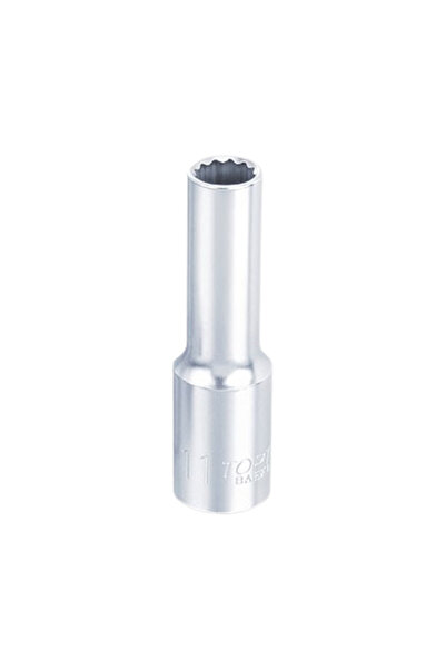 TOPTUL BAEF1206 long tubular wrench, 3/8 inch drive, bi-hexagonal profile, wrench opening 6 mm,