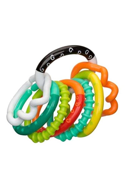 Infantino 8-Piece Ring Links Teethers Set, Assorted, Blue/Yellow/Red