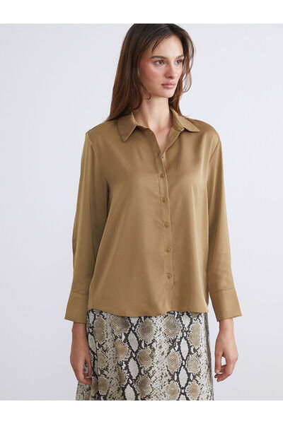 LC Waikiki Özmarka New Season Oversize Satin Women's Shirt