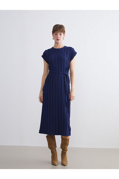 LC Waikiki Crew Neck Striped Dress