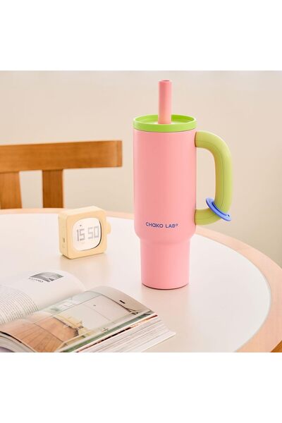 CHAKO LAB CHaKOLAB BaWangCUP Stainless Steel Insulated Tumbler with Handle and Straw, BPA Free, 950 ml