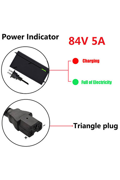 Choice5 شاحن مثلث أمريكي 84 فولت 5 أمبير 72 فولت 5 أمبير 20 ثانية من مجموعة ب...