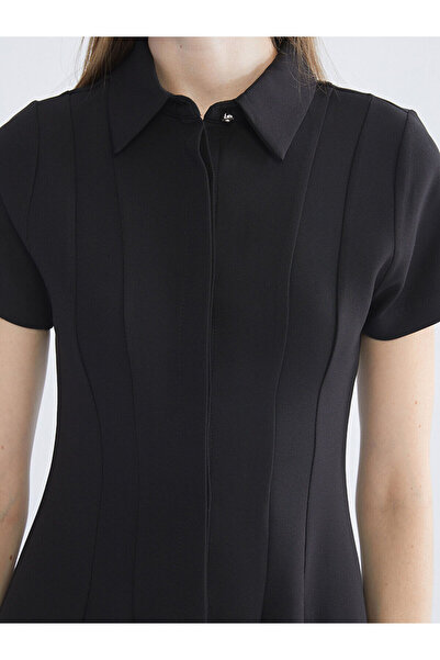 LC Waikiki Сорочка з коміром-стійкою Міні-сукня